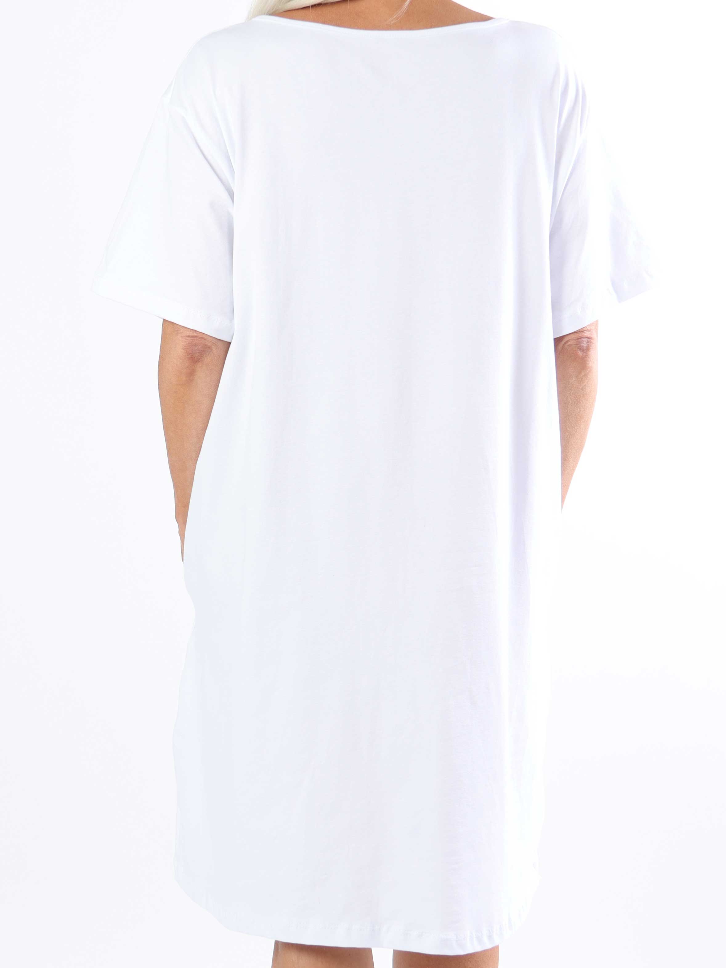 Mickey Dress - Plus size t-shirtklänning i bomull med ränder